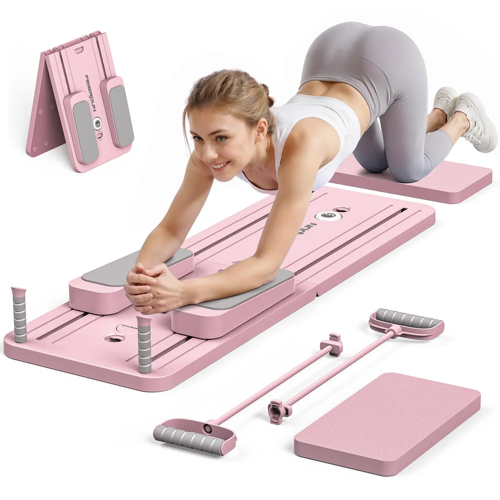Pilates & Yoga Vida - Faltbares Pilates-Brett Multifunktions-Bauchtrainer Bauchmuskel-Trainingsgerät für das