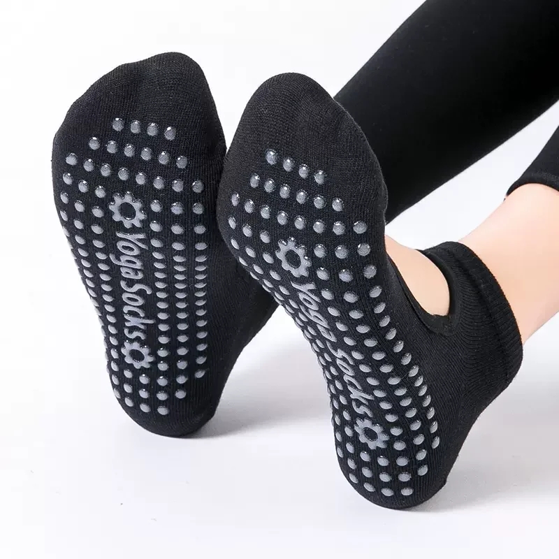 Medias Para Pilates Y Yoga - Hochwertige Damen-Yoga-Socken, rutschfest, atmungsaktiv, rückenfrei, Pilates-Socken,