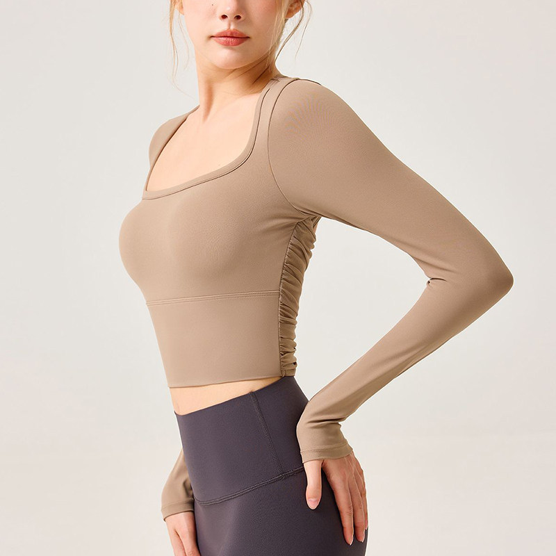 Damen-Langarm-Yoga-Top mit Bru – Pilates Yoga One Bewertung und Preis