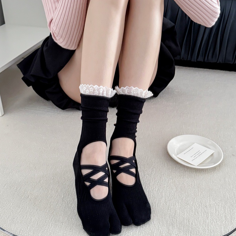 Yoga-Socken mit Spitzenbesatz  – Pilates & Yoga Vida Bewertung und Preis