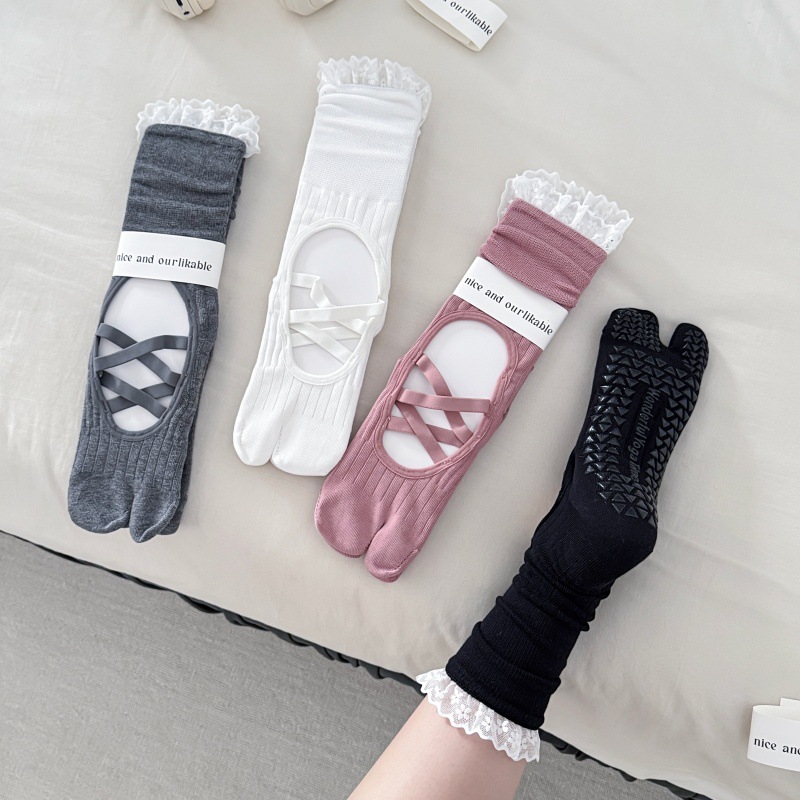 Yoga-Socken mit Spitzenbesatz  – Pilates & Yoga Vida Bewertung und Preis