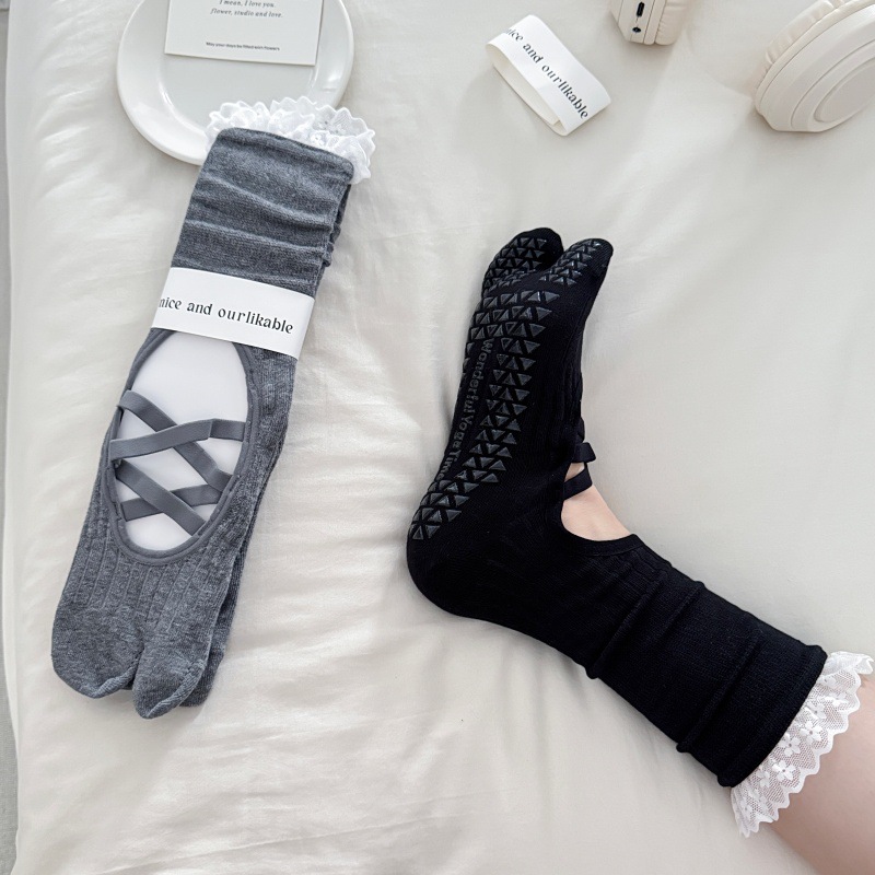 Yoga-Socken mit Spitzenbesatz  – Pilates & Yoga Vida Bewertung und Preis