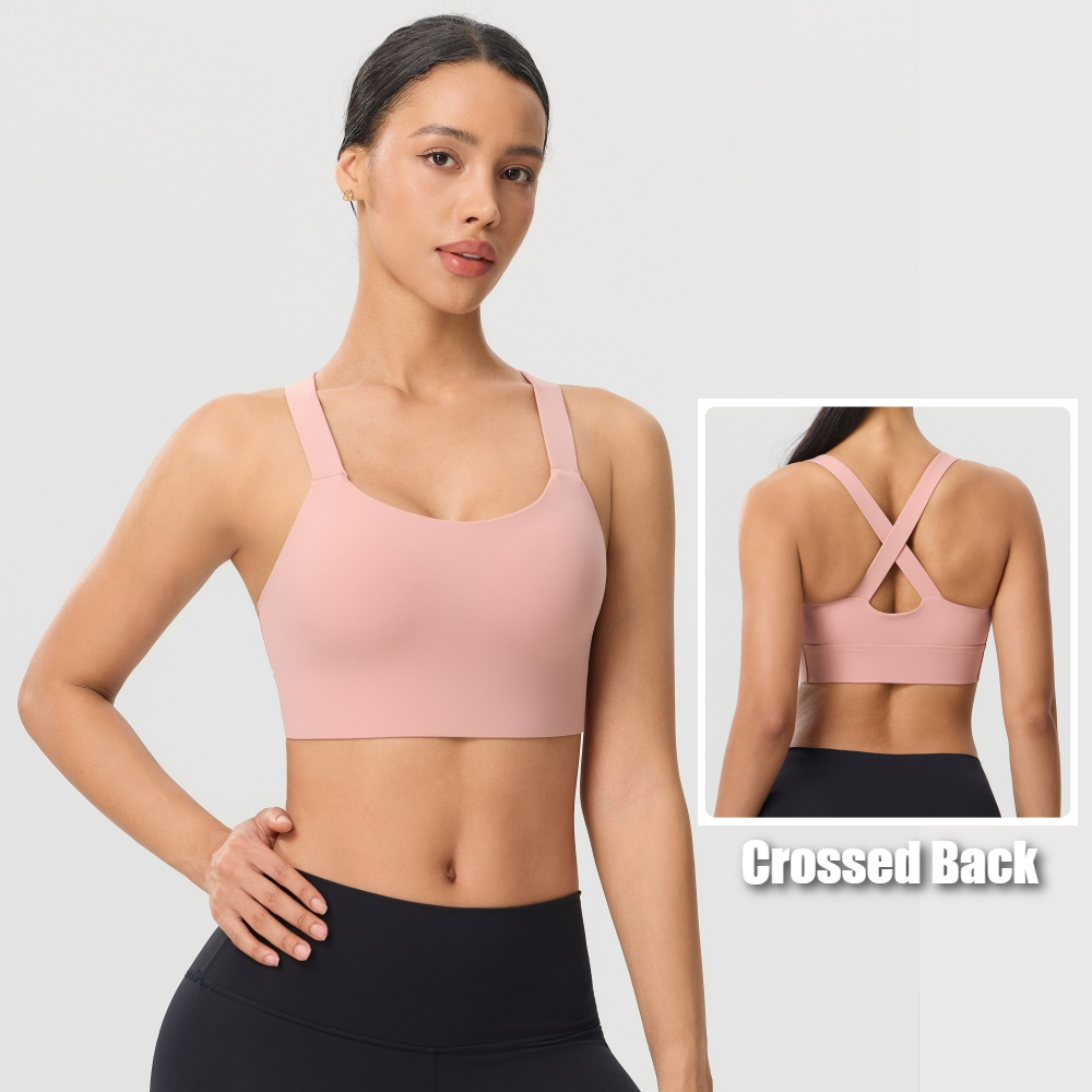 Einfarbiger Sport-BH mit Kreuz – Pilates Yoga One Bewertung und Preis